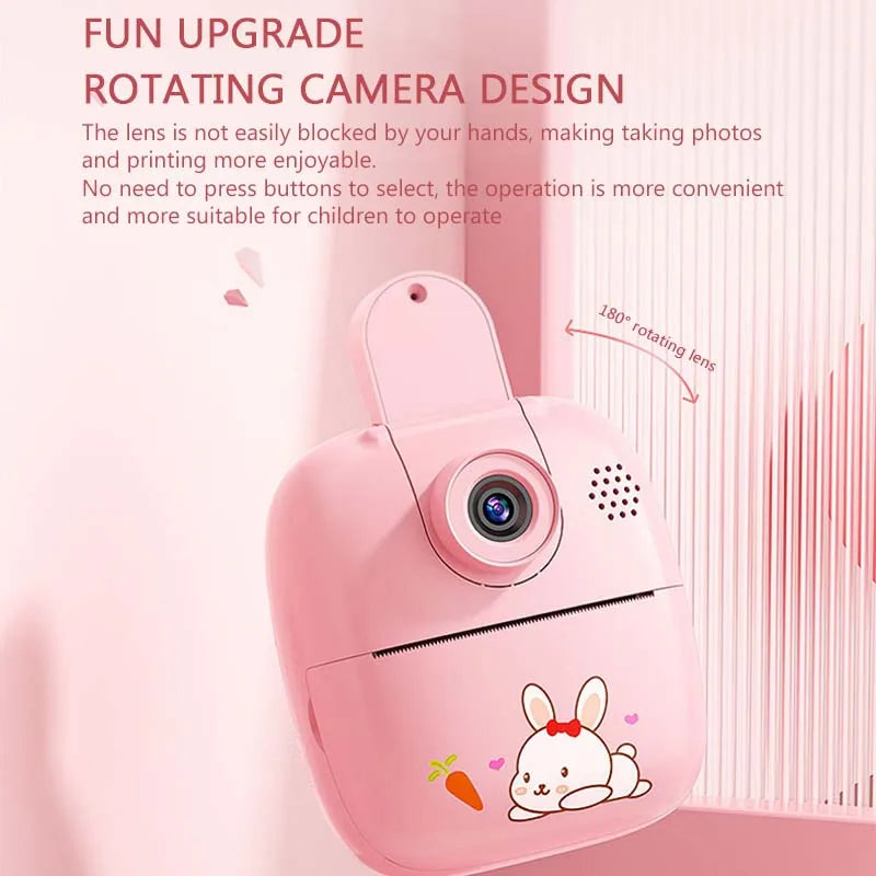 Instant Print Digital Kids Camera 1080p HD For Gifts Boys Birthday Girls Children Paper Shoot Photo Video Cameras Toy Outdoor