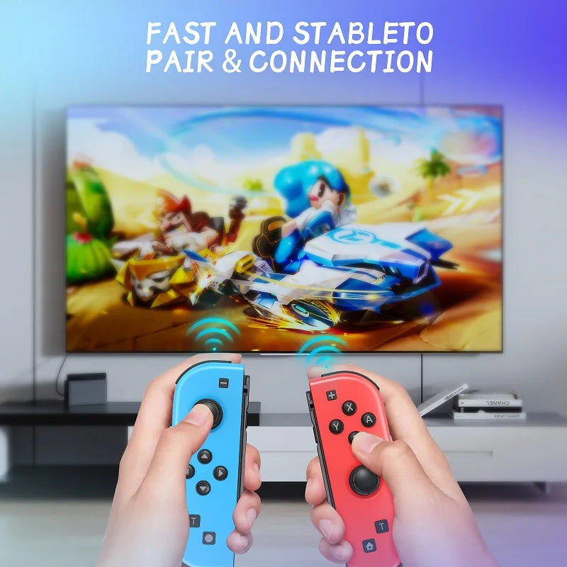 Joypad For Nintendo Switch Wireless Controller For Joycon/iOS/Android/PC BT 6-axis Gyro Gamepad Vibration Turbo Control NO Strap