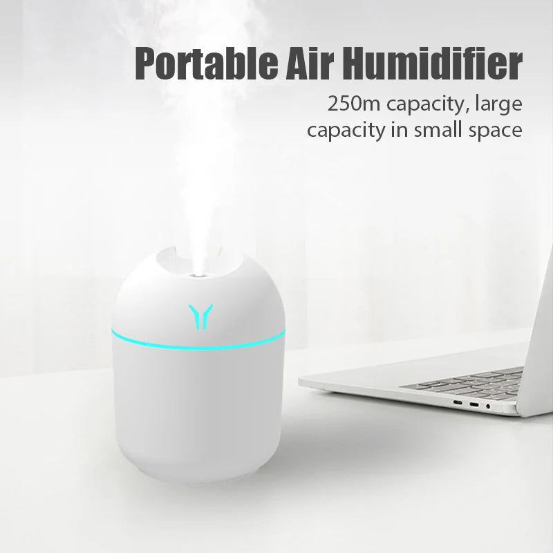 250ML Humidifier Mini Aromatherapy Humidifiers Diffusers For Home Romantic Light USB Essential Oil Diffuser Car Purifier Air