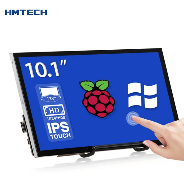 10.1 Inch Portable Monitor Touch Screen Game Monitor 1024*600 IPS HD Display For Raspberry Pi 3 4 Jetson Nano Screen Extension