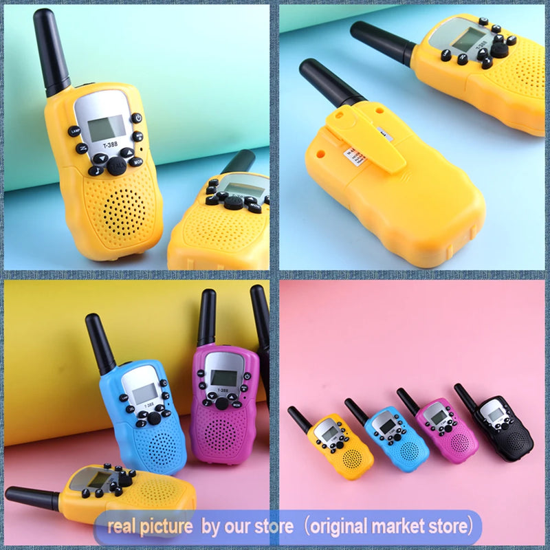 1 Pair Rt-388 Kids Walkie Talkies 0.5W Portable Child Electronic Radio Voice Interphone Outdoor LCD Display Toy Birthday Gifts