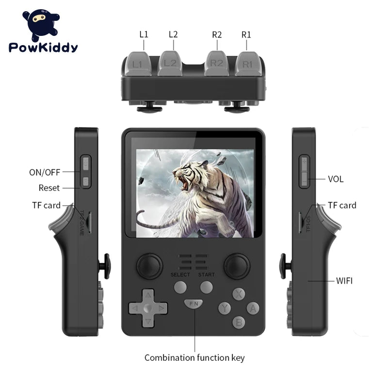 GameHero POWKIDDY RGB20S Open Source System Retro Handheld Game Console RK3326 3.5-Inch 4:3 IPS Screen Children's Gifts