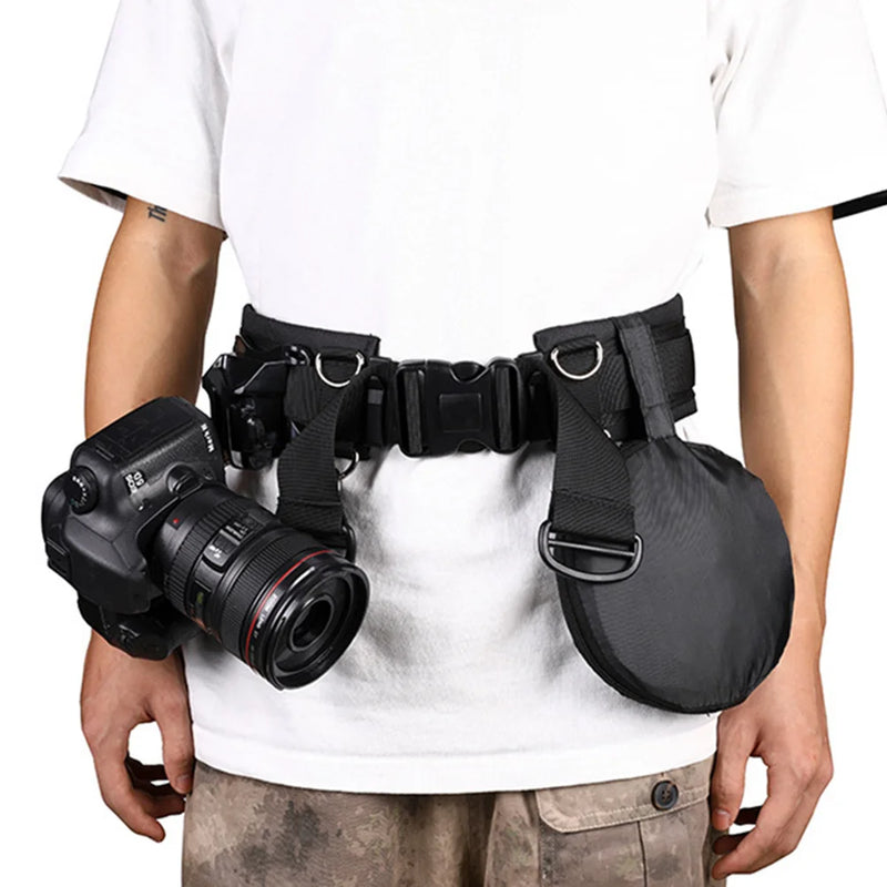 Utility Belt Camera Waist Belt Adjustable Multi- Function Photography Belt Stretch Belt Design Unloading for the Accessories