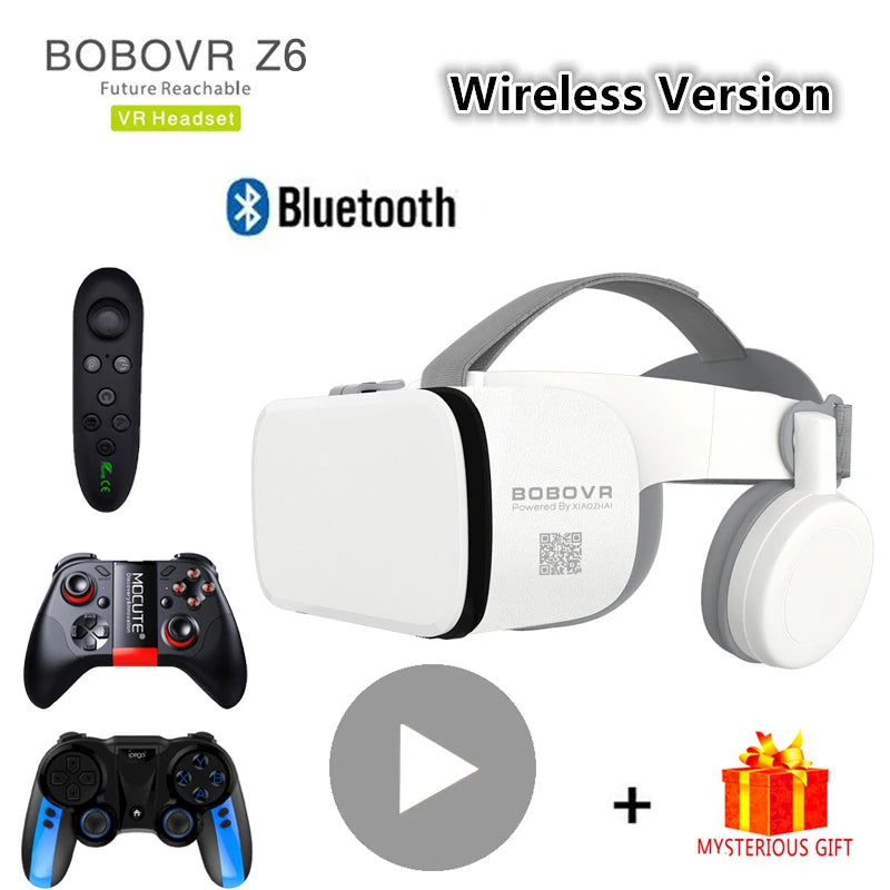 New Bobovr Z6 Bluetooth Casque Helmet 3D VR Glasses Virtual Reality Headset For Smartphone Smart Phone Goggles Viar Binoculars