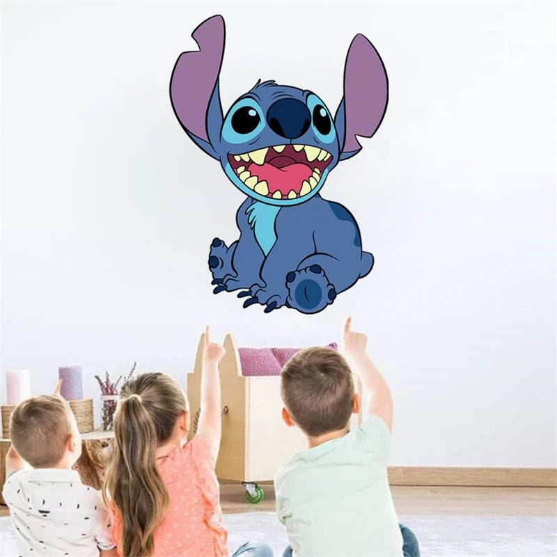 Cartoon Lilo & Stitch Wall Stickers For Kids Room Kindergarten Bedroom Wall Decoration Disney Movie Animation Poster Art Murals