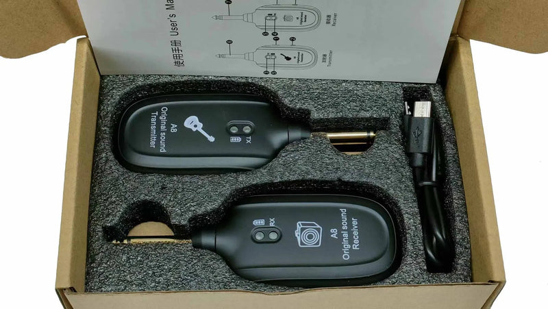 Guitar XLR Transmitter & Receiver Receiving Transmission UHF Wireless Microphone Converter  For Dynamic Microphone