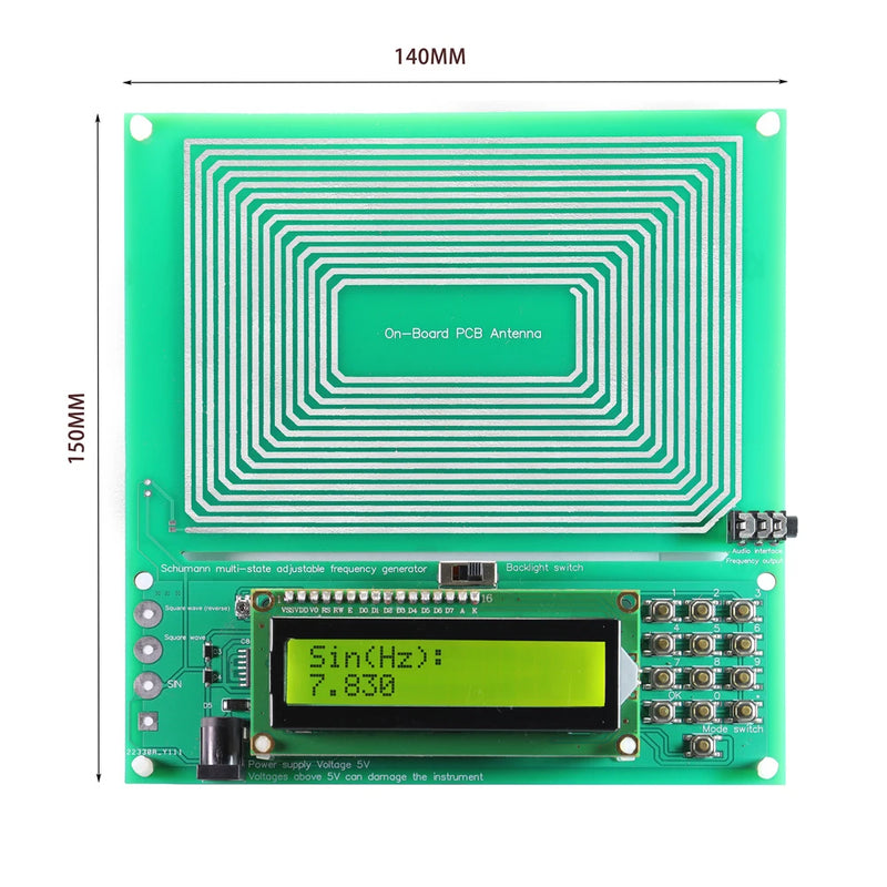 Adjustable 0.001HZ-200KHz 7.83HZ Schumann Resonance Ultra-low Frequency Pulse Wave Generator Audio Resonator