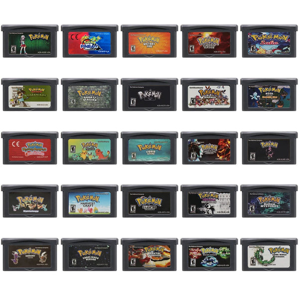 GBA Video Game Cartridge 32 Bit Games Card Pokemon Alternate Evolutions Brutal Chaos Black Stardrop Fire Red Mystery Dungeon