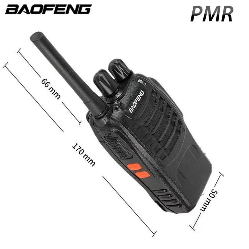 Baofeng 5W 2Pcs/Pack BF-88E PMR446MHz Wireless 1500mAh Battery Capacity Handheld Walkie Talkie with Headset and Charger