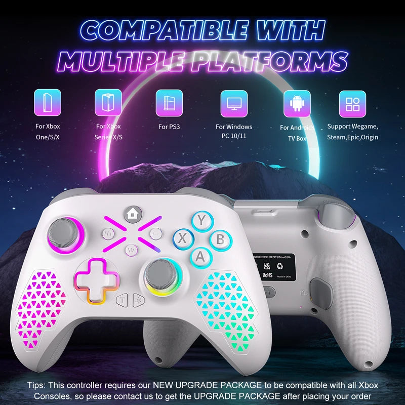 For Xbox One 2.4G Gamepad For Series X/S, PC Wireless Controller 6-Axis Vibration Hall Effect Video Game Control Accessorie