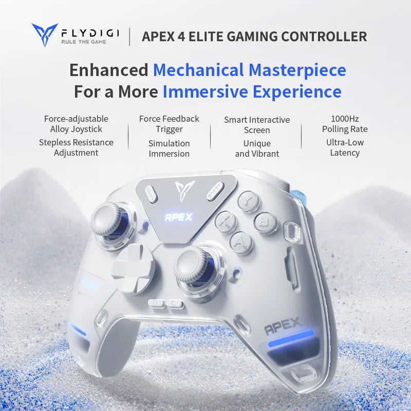 Original Flydigi APEX 4 Gaming Controller Wireless Gamepad Elite Force Feedback Trigger Support PC Palworld/Switch/Mobile/TV Box