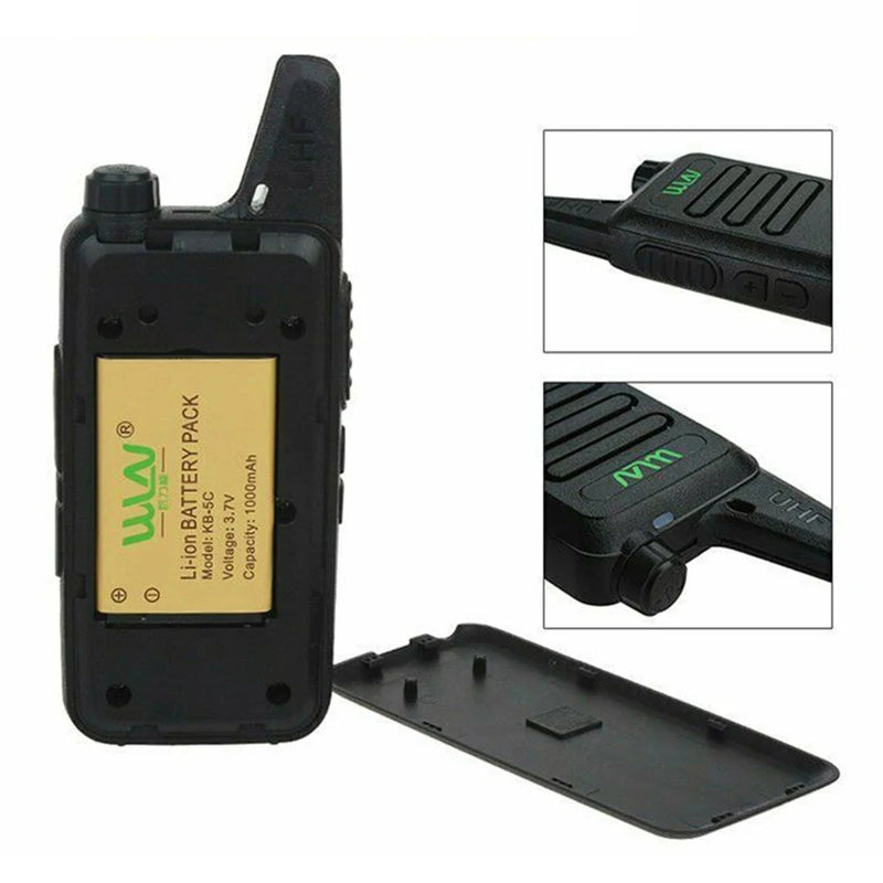 New WLN KD-C1 2/4PCS Mini Handy Portable  Walkie Talkie  UHF 400-470 Mhz KD-C1T  Ham Radio Type-C Charging Mi-Ni Walkie Talkie