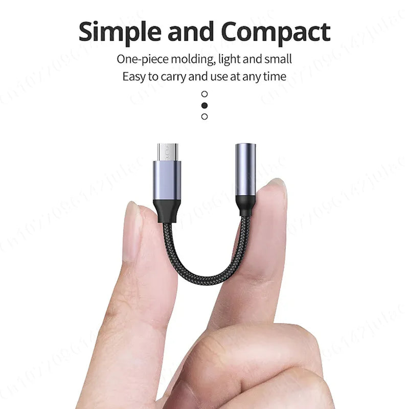 HiFi USB Type C To 3.5 Jack Earphone Adapter USB-C 3 5mm Audio Cable Converter For IPhone 15 Series Samsung Galaxy Huawei Xiaomi