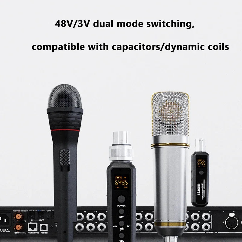 UHF Wireless Microphone Converter XLR Micro Phone Transmitter+Receiver for Dynamic Microphones,Audio Mixer,PA System Converters