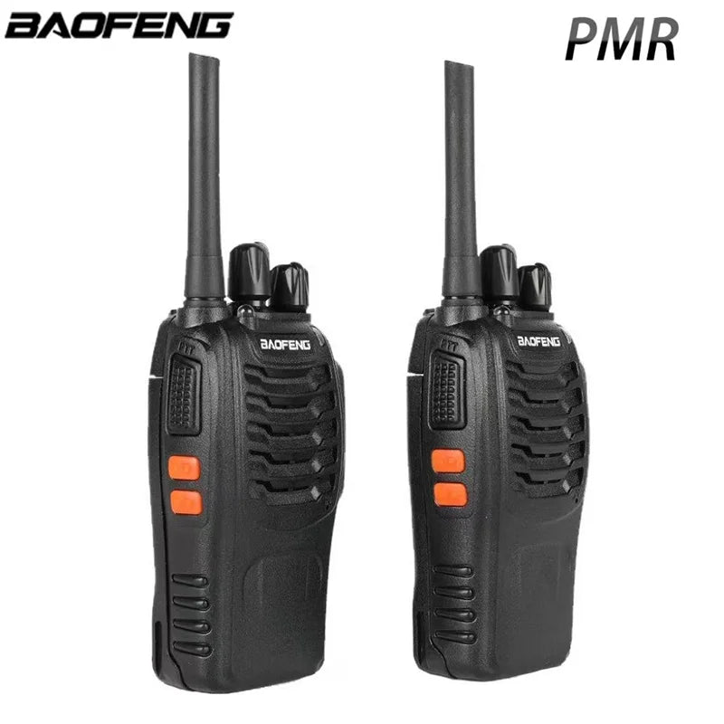 Baofeng 5W 2Pcs/Pack BF-88E PMR446MHz Wireless 1500mAh Battery Capacity Handheld Walkie Talkie with Headset and Charger