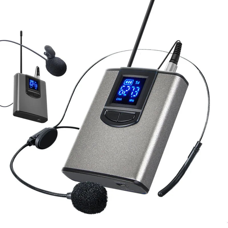 Wireless Microphone Lapel Headset Mini Portable Receiver Transmitter UHF Professional Public Speaking Plug And Play