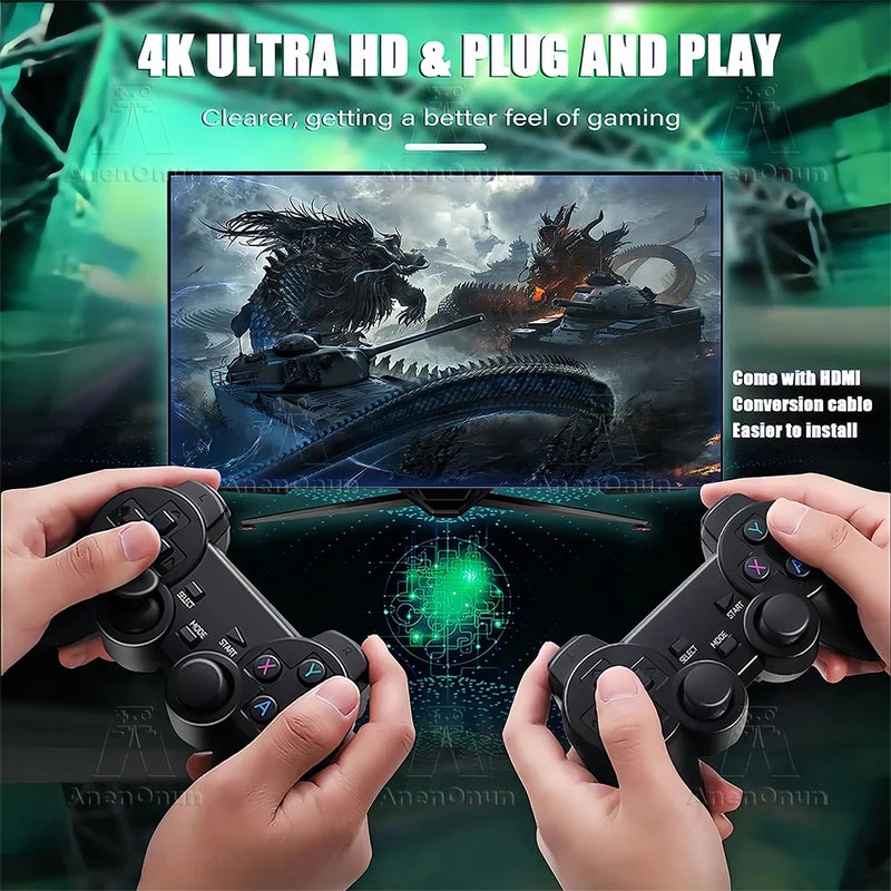 4k Game Stick Built in 34000 Games 28 Emulator High Quality TV Video Game Console High Performance Emuelec Retro Gaming Machine