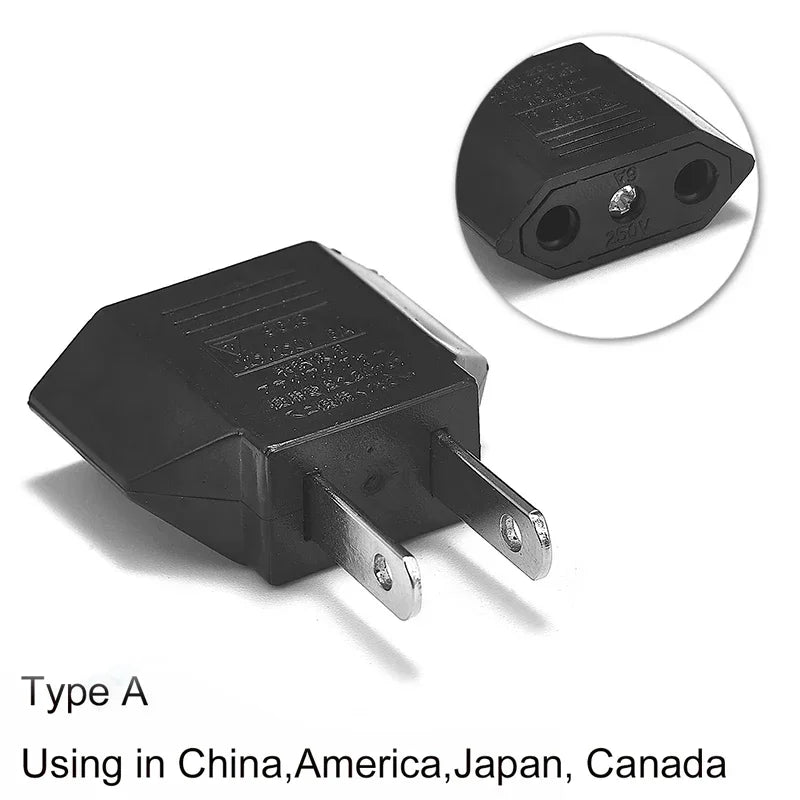 US Plug Adapter Type A Euro Power Adapter EU To US JP American Outlets Japan Electrical Socket Converter Power Socket Wall Plug