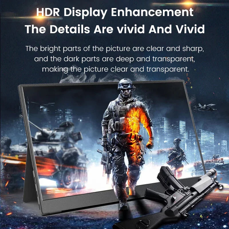 13.3 Inch OLED Ultra Clear Portable Monitor 1920*1080P 400Nit 10Bit HDR 100000:1 1MS Gaming Display For PC Laptop Phone PS5 Xbox