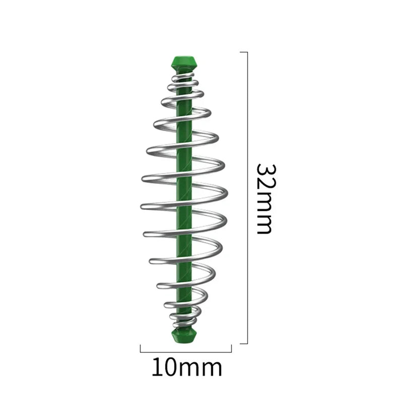 10pcs Spring Feeders Coil Inline Method Feeders Carp Tench Bream Method Feeder Nesting Device Fishing Tackle Accessories