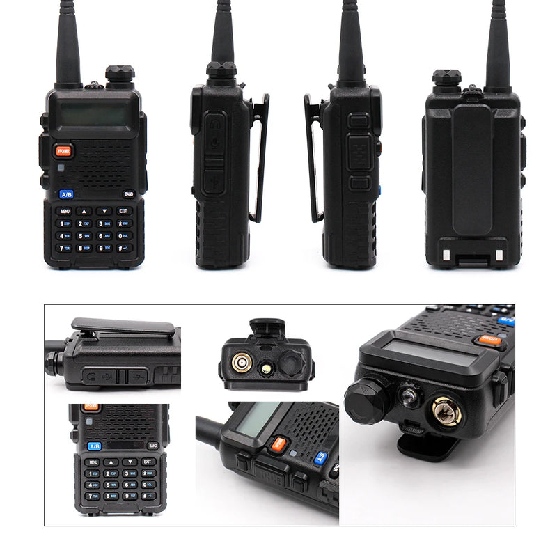 UV-F5 5W UHF VHF Walkie Talkie Fit for BAOFENG UV-5R UV-82 UV-9R Dual Band Two Way radio Pofung BF-F8HP Long Range Ham CB Radio