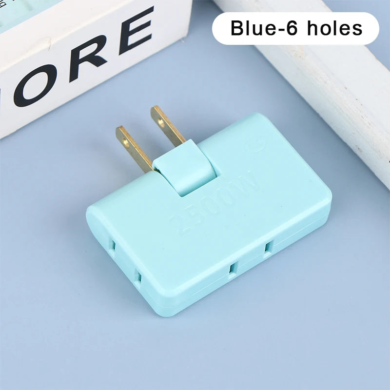 3 In 1 Extension US Plug Electrical Adapter 180 Degree Rotation Socket Converter 2500W Mobile Phone Charging Converter Socket