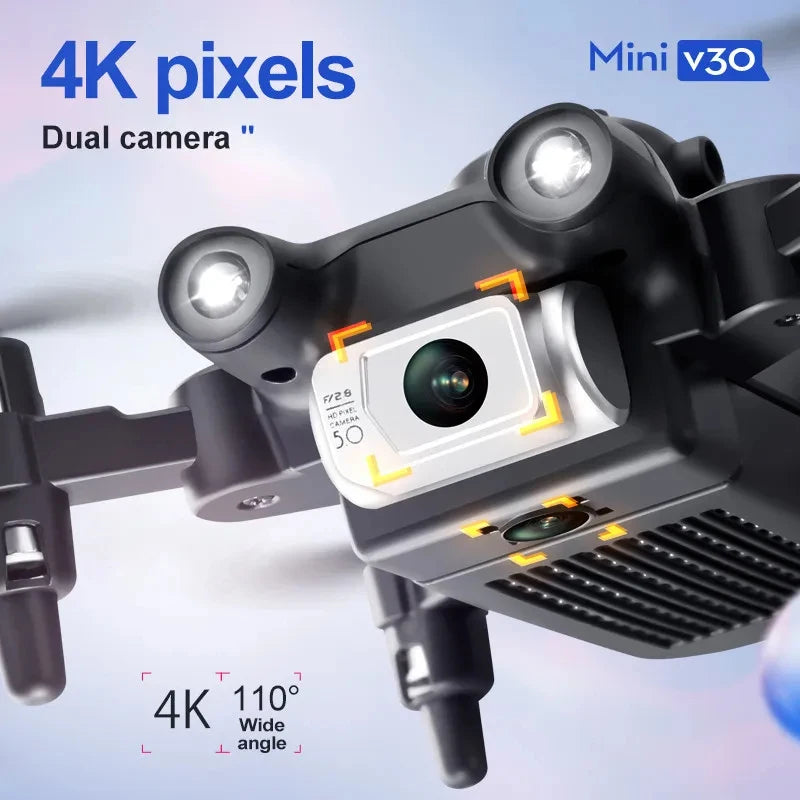 XIAOMI New V30 Mini Drone with Camera HD 4K FPV RC Drones Profesional Five-sided Obstacle Avoidance Helicopter Drone Toy Gift