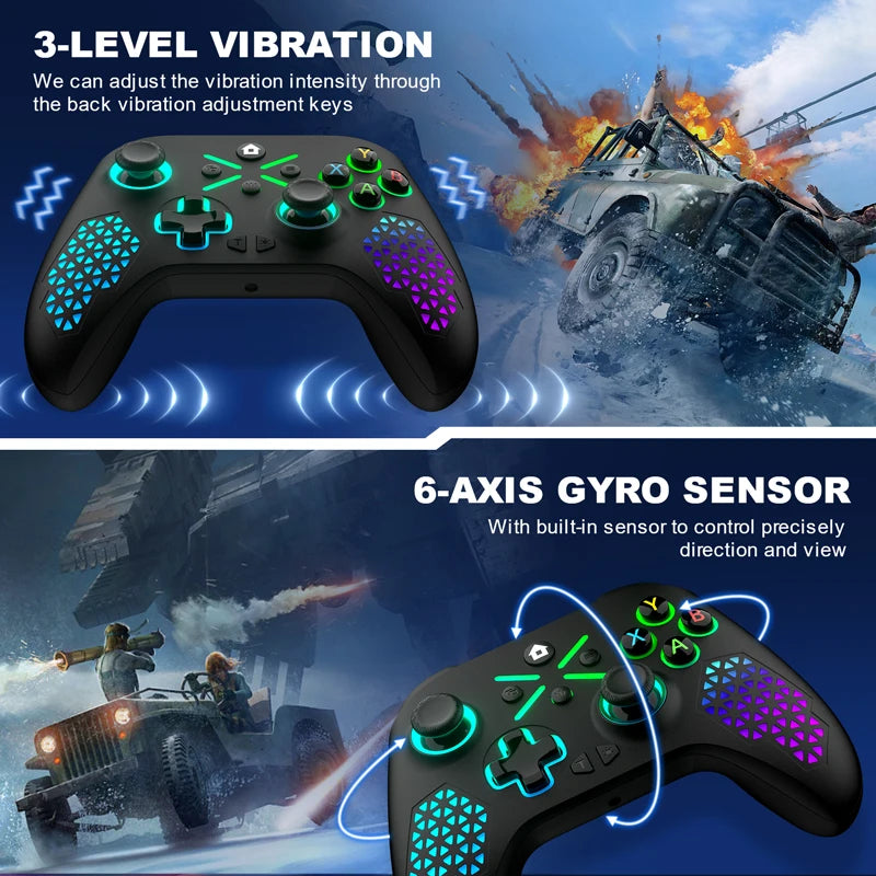 For Xbox One 2.4G Gamepad For Series X/S, PC Wireless Controller 6-Axis Vibration Hall Effect Video Game Control Accessorie