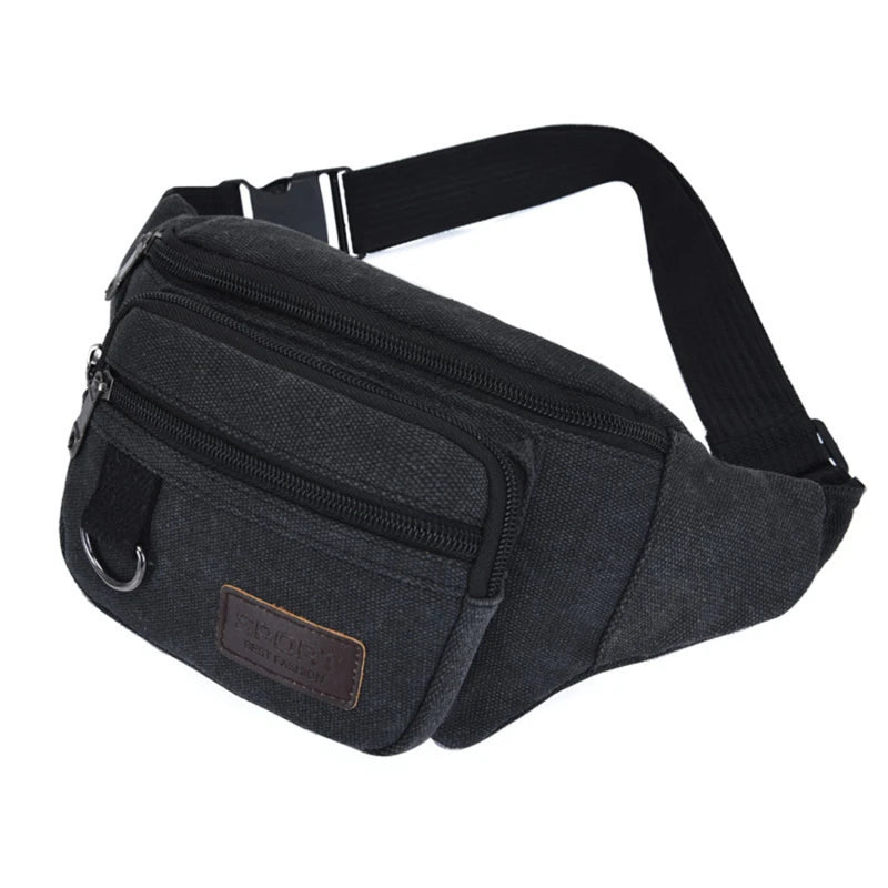 Men's Waist Bag Fashionable Casual Large Capacity Phone Wallet Sports Tourism Cycling Multi-functional Male's Shoulder Bags