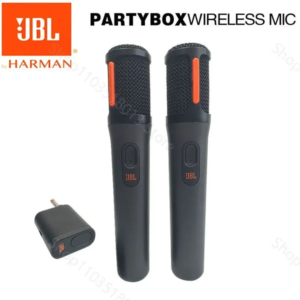 JBL Digital PartyBox PB UHF Wireless Rechargeable Portable Microphone System with Dual-Channel Receiver Clear Voice Crisp Sound