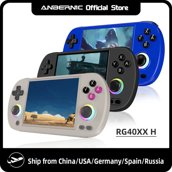 ANBERNIC RG40XX H 64 Bit Linux Retro Handheld Game Console 4.0'' IPS Screen Supports 5G WiFi Bluetooth HD-Support Output RG40XXH