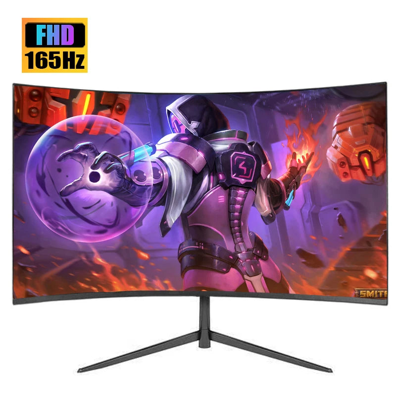 24 inch 1K 165hz Curved Gaming Monitor 144hz 1MS VA FHD Desktop Displays 300cd/m² For PC Monitors Gamer Built-in speaker DP