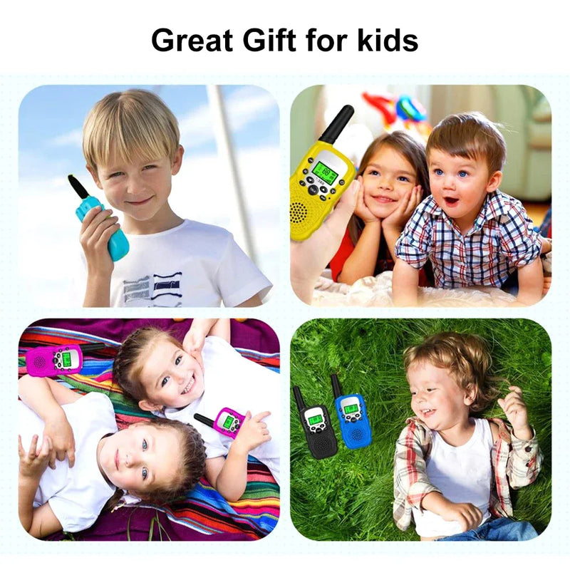 1 Pair Rt-388 Kids Walkie Talkies 0.5W Portable Child Electronic Radio Voice Interphone Outdoor LCD Display Toy Birthday Gifts