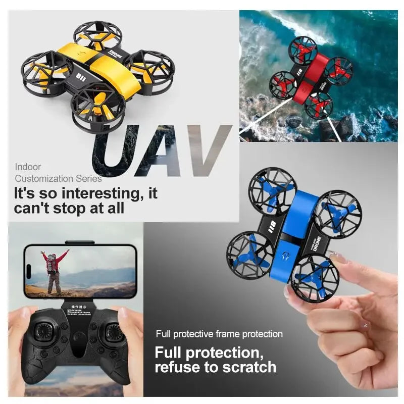 Lenovo 811 Mini Drone 4k profession HD 1080P Wide Angle Camera WiFi FPV RC Dron Height Keep 8000M Drones Kids Toys 4DRC 2024