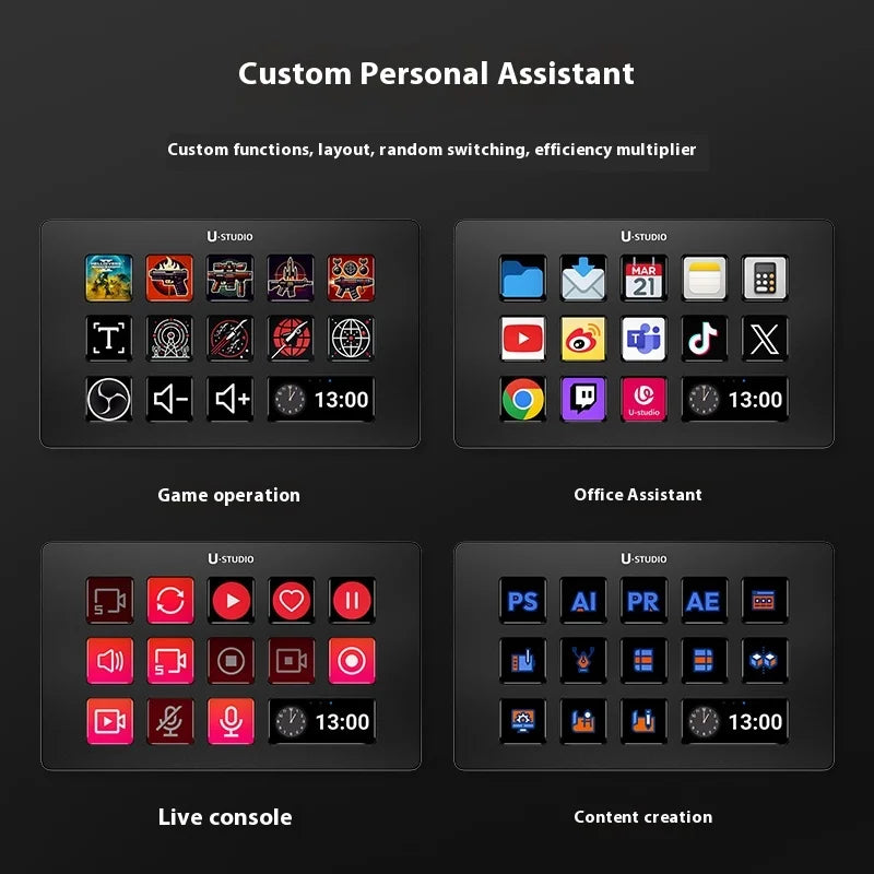 Ulanzi D200 Stream Deck Production Console Studio Controller For Gaming/Office/Livestreaming/Content Creation Youtube Tiktok