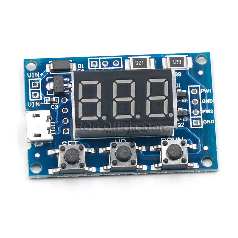 DC 5-30V Micro USB 5V Power Independent PWM Generator 2 Channel Dual Way Digital LED Duty Cycle Pulse Frequency Board Module