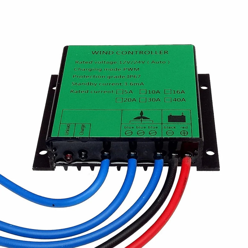 2000W Free Energy 20A 30A 12V/24V 48V MPPT PWM Wind Charge Controller for Wind Turbine Generator Water Proof Factory Homeuse