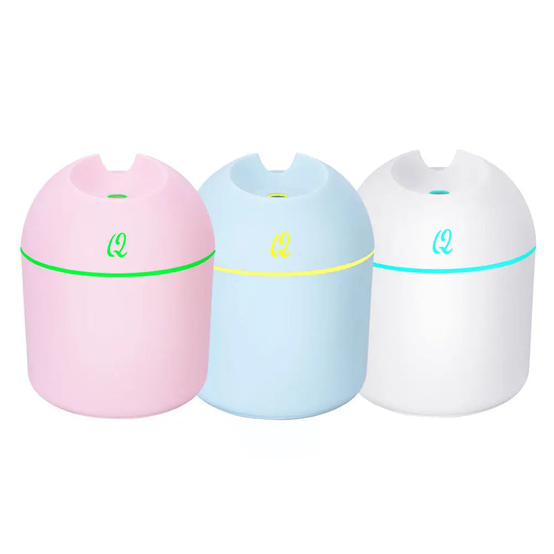 220ML Portable USB Ultrasonic Air Humidifier Essential Oil Diffuser Car Purifier Aroma Anion Mist Maker with LED Light