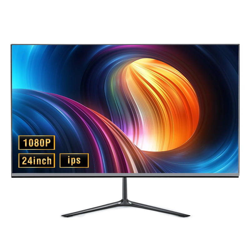 Anmite 24 Inch 75Hz Computer LCD Monitor PC IPS FHD Desktop Gaming Screen Tablet HDMI/DP/1920*1080 Compatible