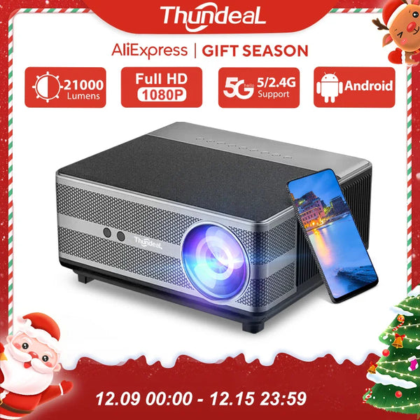 ThundeaL Full HD 1080P Projector TD98 WiFi LED 2K 4K Video Movie Beam TD98W Android Projector PK DLP Home Theater Cinema Beamer