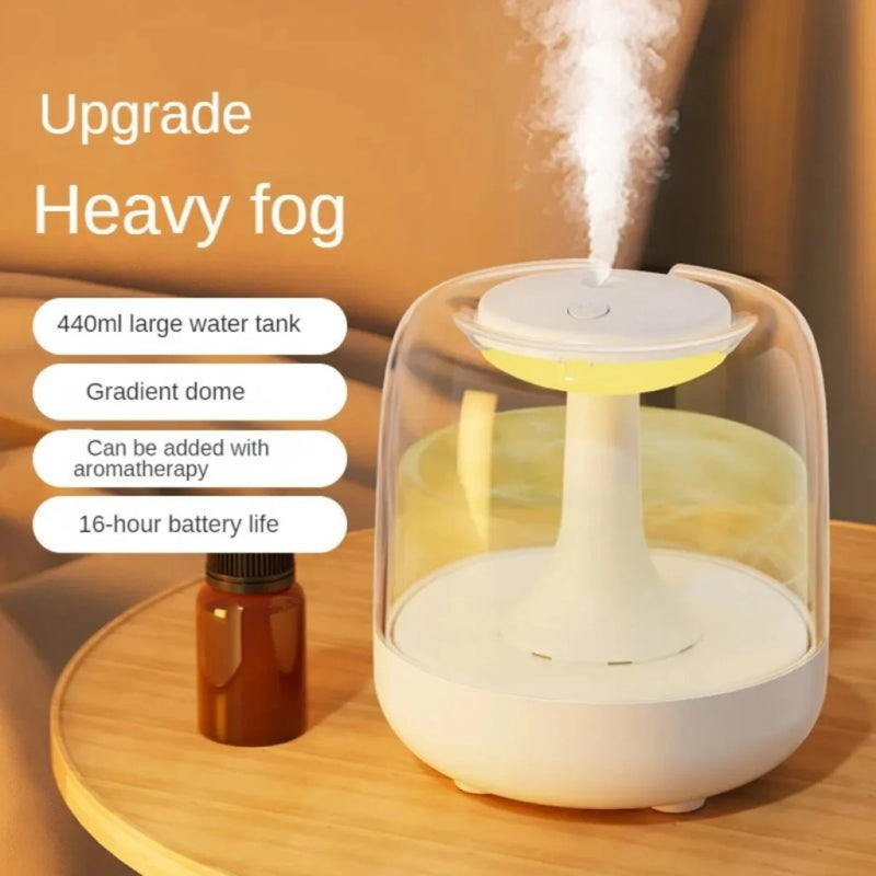 Humidifier Small  Aromatherapy Machine, 2-in-1 Mute Bedroom Large Capacity Fog Air Purification Mini Night Light