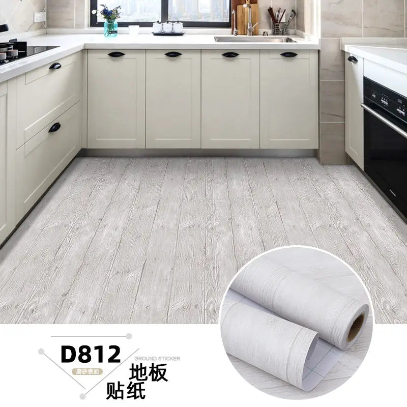 3M Wood Grain Vinyl Floor Roll Stickers Waterproof Self Adhesive Floor Tile for Kitchen Bathroom Ground Peel and Stick Stickers