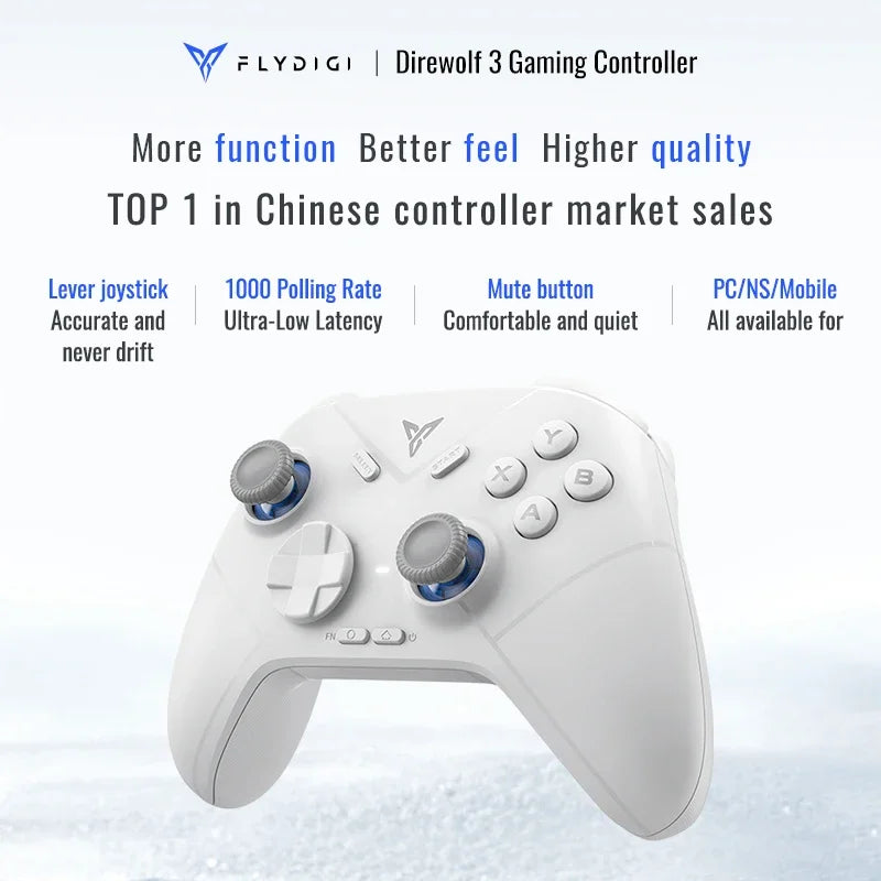 Flydigi Direwolf 3 Wireless Gaming Controller Support PC NINTENDO SWITCH Android iOS Mobile Phone Self-develped lever joystick