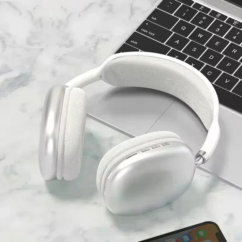 Salange P9 Pro Max Wireless Bluetooth Headphones Noise Cancelling Mic Over Ear Sports Gaming With TF Card Slot Headset