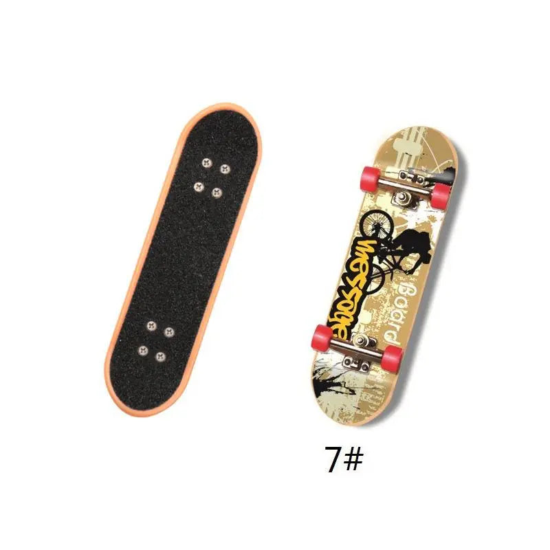 Mini Finger Skateboard Deck Board Fingerboard Ramps Boys Games Adult Novelty Children Training Props Skateboard Ramp Toy for Kid