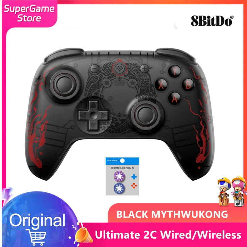 8BitDo Ultimate 2C Wired BLACK MYTHWUKONG Wireless Gaming Controller For PC Steam Game Accessories Deck Raspberry Pi Accessories