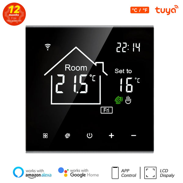 Tuya WiFi Smart Thermostat LCD Display Touch Screen for Electric Floor Heating Water/Gas Boiler Temperature Remote Controller