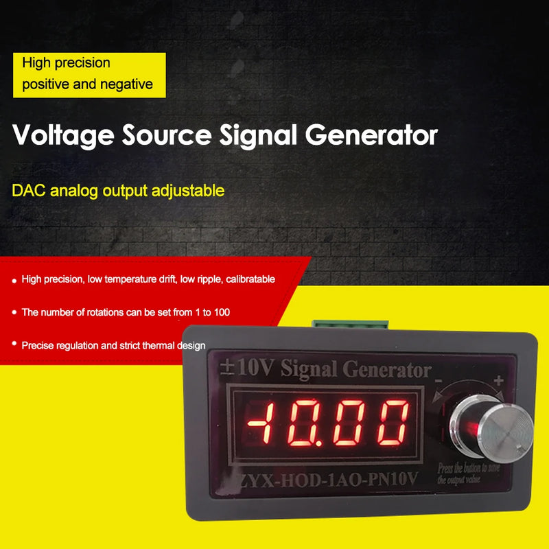 Adjustable Voltage Analog Simulator -10V-10V 0-10V 0~5V Voltage Signal Generator Signal Sources DAC Analog Output