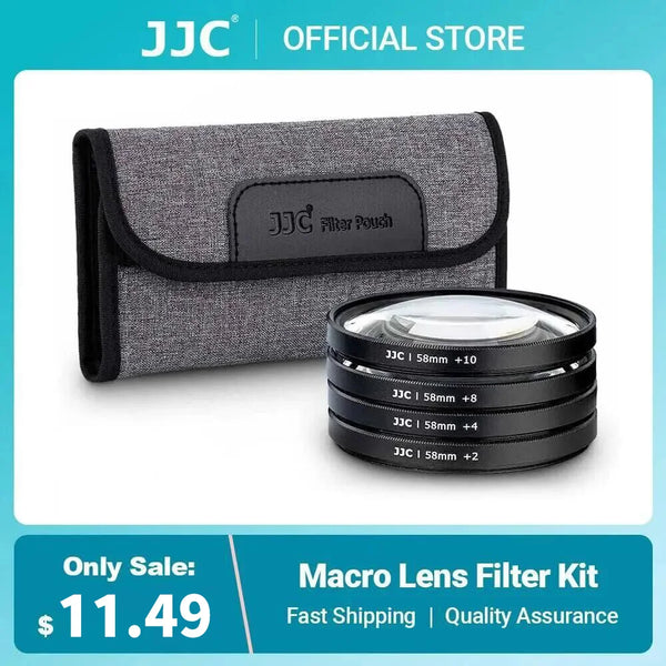 JJC Macro Close Up Lens Filter Kit with Filter Pouch for Sony A6600 A6500 +2 +4 +8 +10 Close-up Filters 49mm 55mm 58mm 62m 77mm