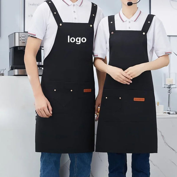 Restaurant Waiter Apron Kitchen Chef Cook Aprons Wear for Women Men Household Cleaning Waterproof Bib Studio Uniforms Custom